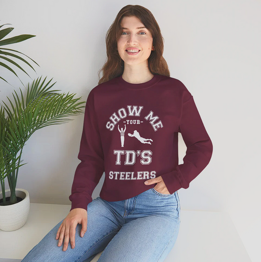 Show Me Your TD's Crewneck Sweatshirt – Perfect for Football Fans!