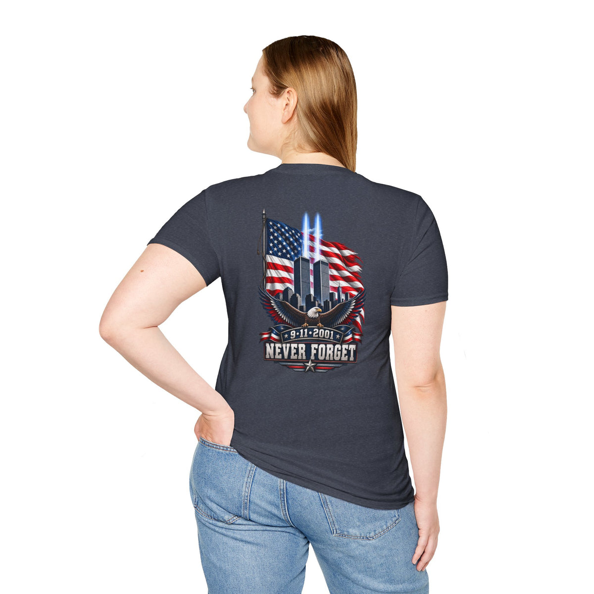 9/11 Never Forget American Flag Memorial Tee - Cool Dog Teez LLC