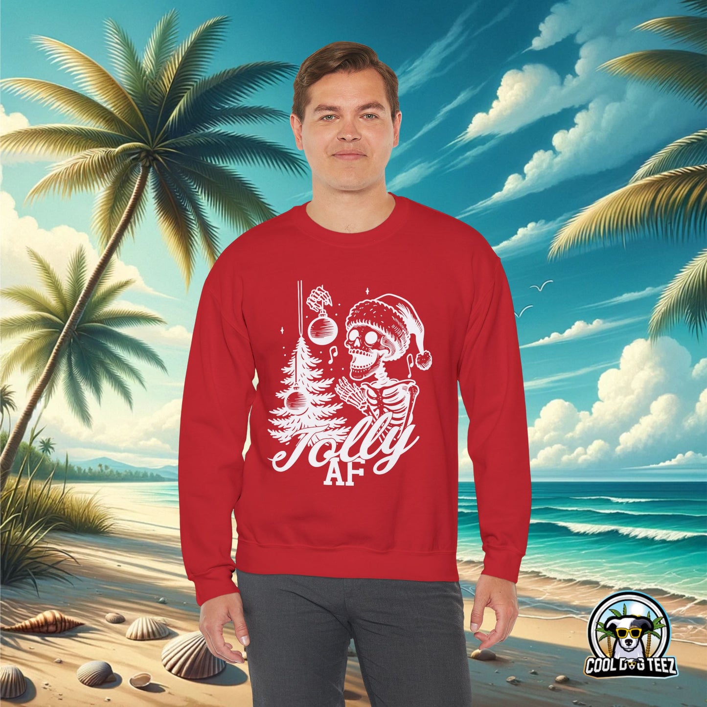 Jolly AF Crewneck Sweatshirt (White)