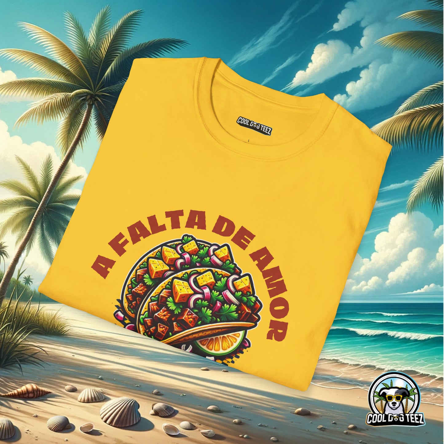 A Falta de Amor, Unos Tacos Al Pastor Unisex T-Shirt - Cool Dog Teez LLC
