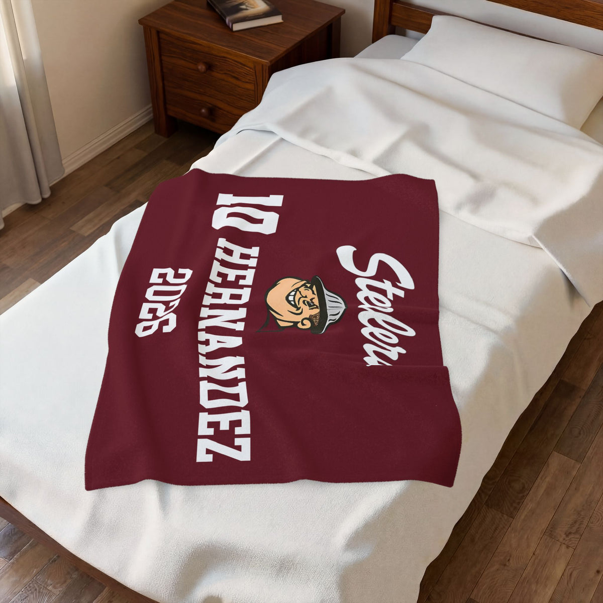 FOHI Steelers Personalized Player Velveteen Blanket – Custom Number, Last Name & Season Year