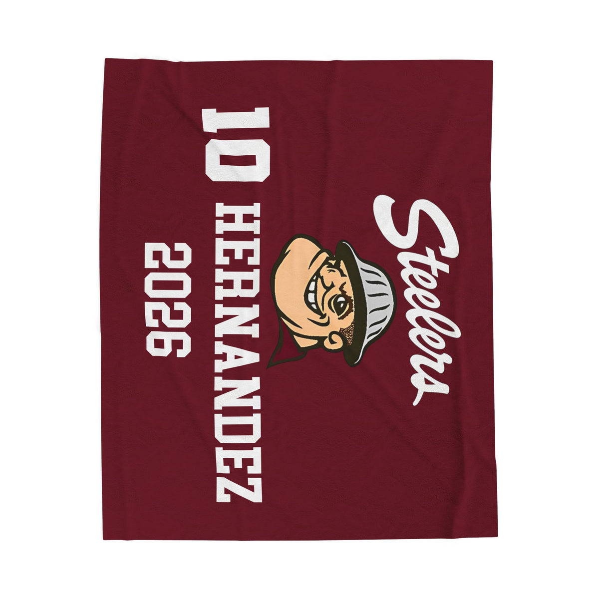 FOHI Steelers Personalized Player Velveteen Blanket – Custom Number, Last Name & Season Year
