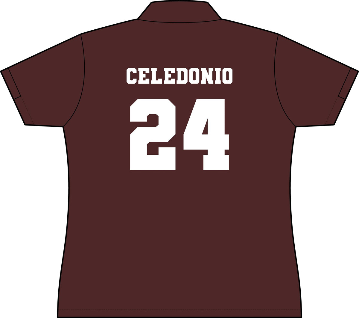Women’s Maroon Club Polo Shirt — Personalized Name and Number