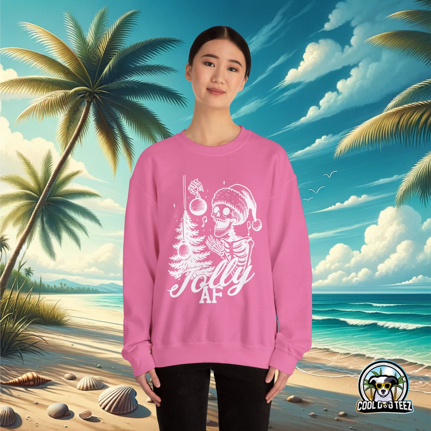 Jolly AF Crewneck Sweatshirt (White)