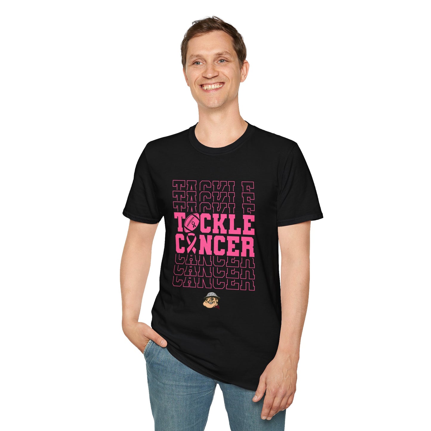 Fohi Tackle Cancer T-Shirt - Pink - Cool Dog Teez LLC