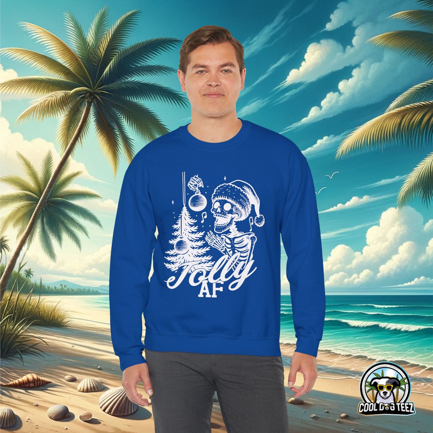 Jolly AF Crewneck Sweatshirt (White)