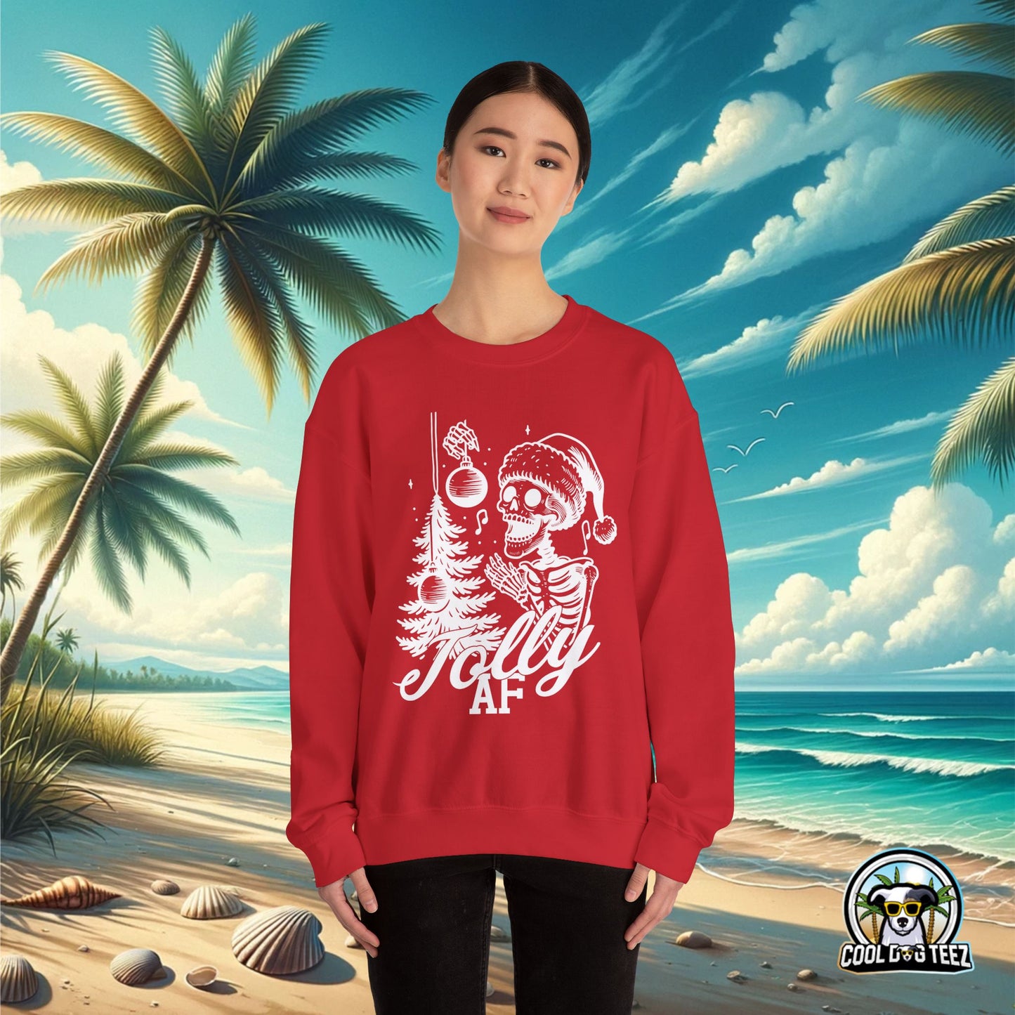 Jolly AF Crewneck Sweatshirt (White)