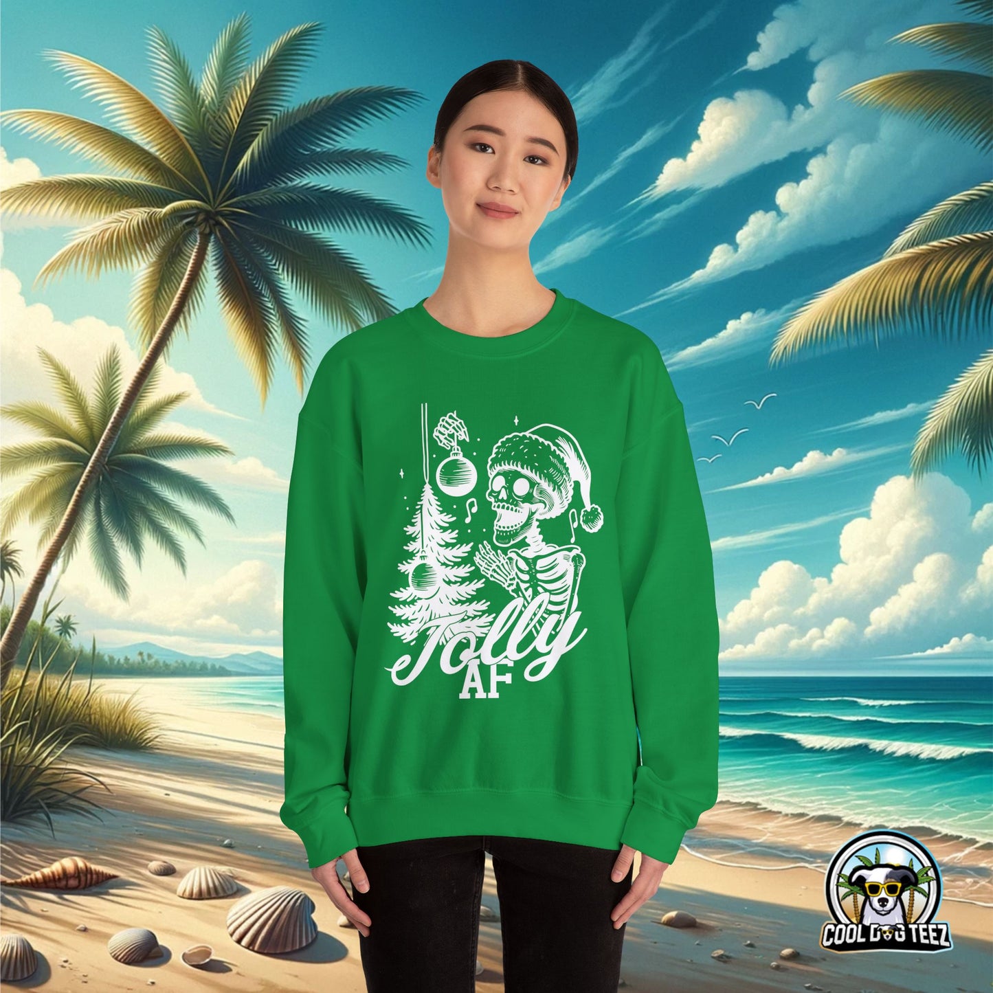 Jolly AF Crewneck Sweatshirt (White)