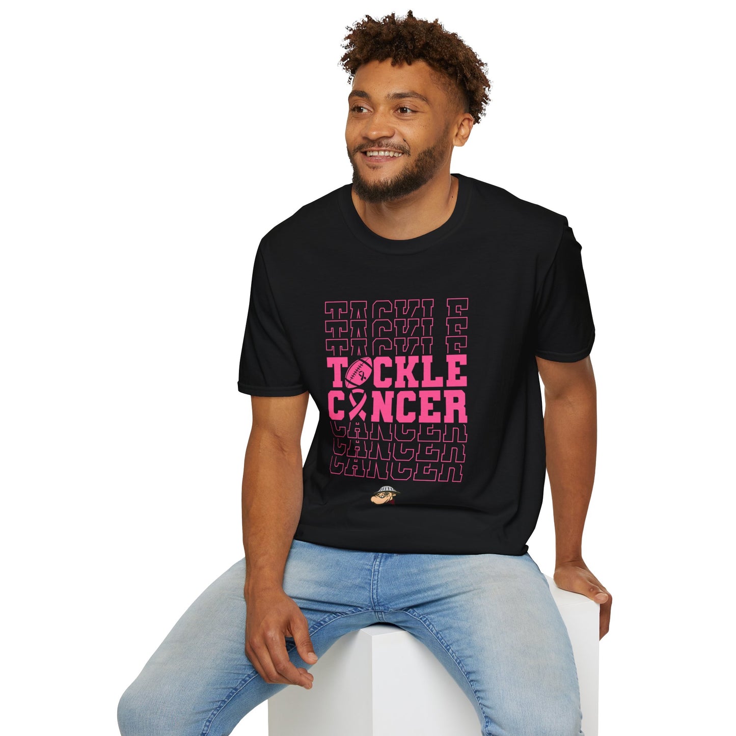 Fohi Tackle Cancer T-Shirt - Pink - Cool Dog Teez LLC