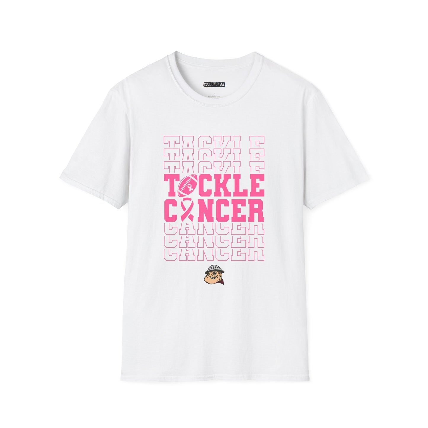 Fohi Tackle Cancer T-Shirt - Pink - Cool Dog Teez LLC