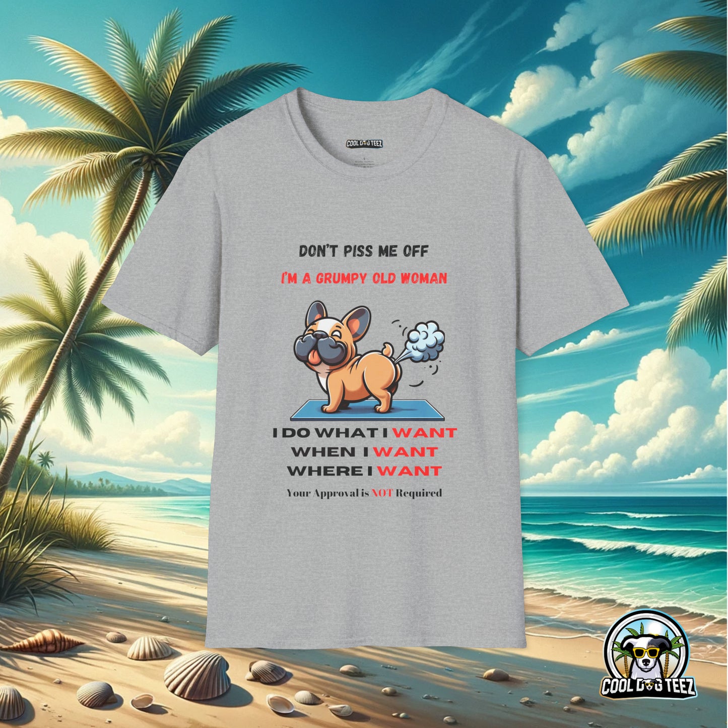 Grumpy Queen Rules T-Shirt - Cool Dog Teez LLC