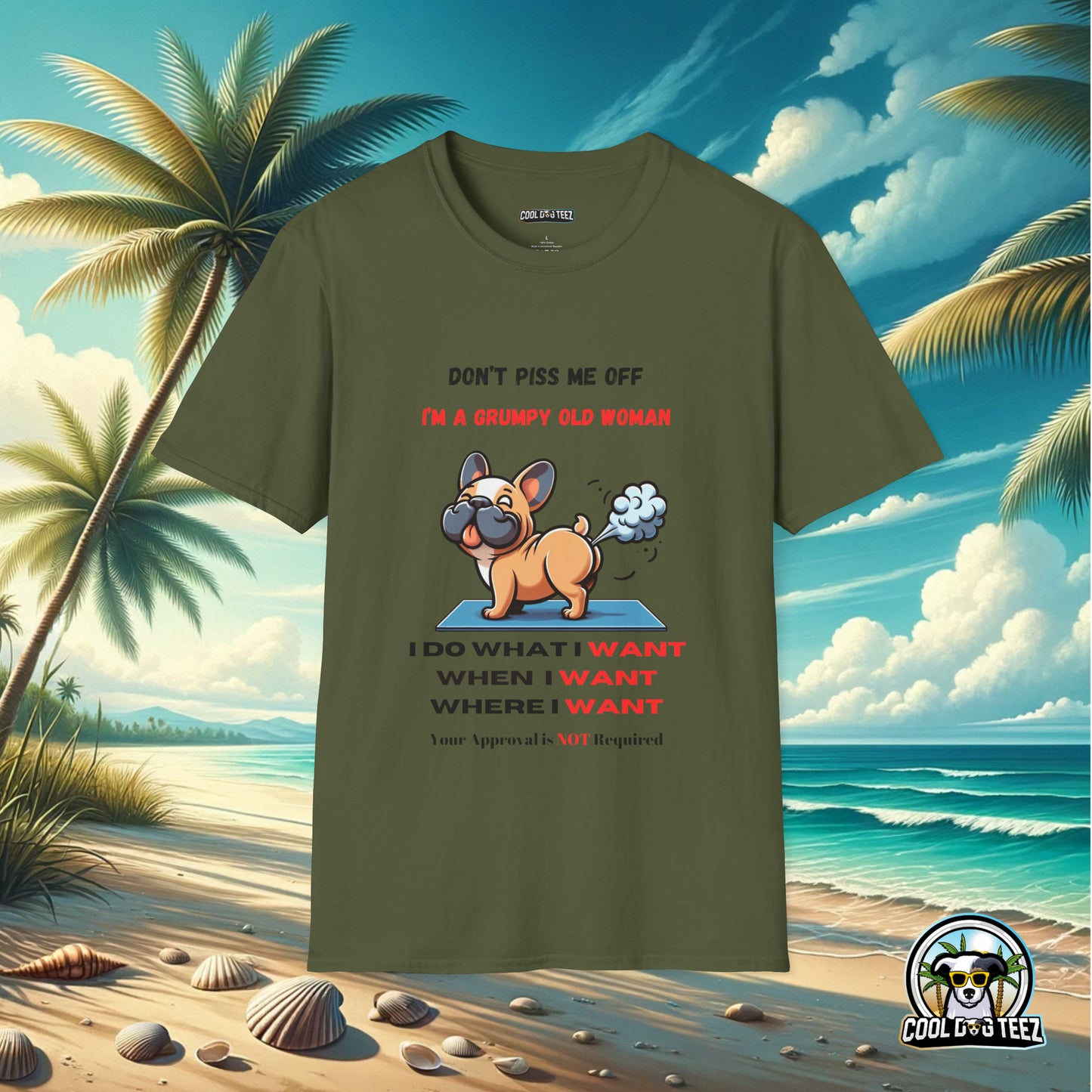 Grumpy Queen Rules T-Shirt - Cool Dog Teez LLC