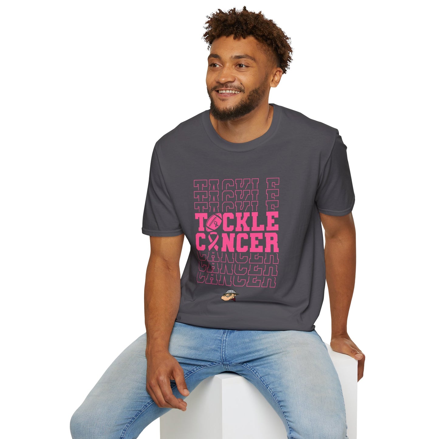 Fohi Tackle Cancer T-Shirt - Pink - Cool Dog Teez LLC