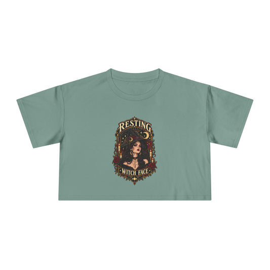 Resting Witch Face Women’s Crop Tee - Cool Dog Teez LLC