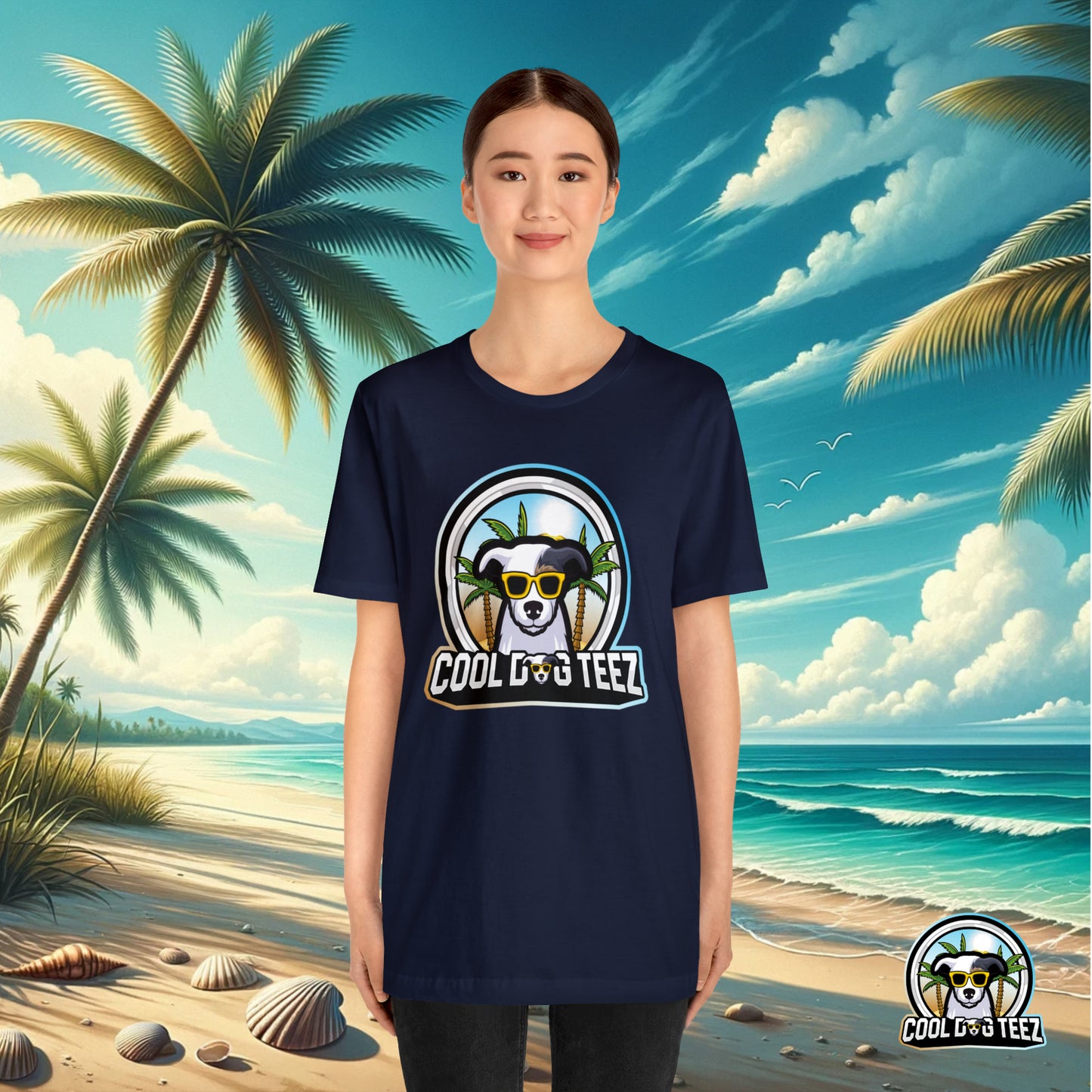 Cool Dog Teez: Tropical Vibes Sunglasses Dog T-Shirt - Cool Dog Teez LLC