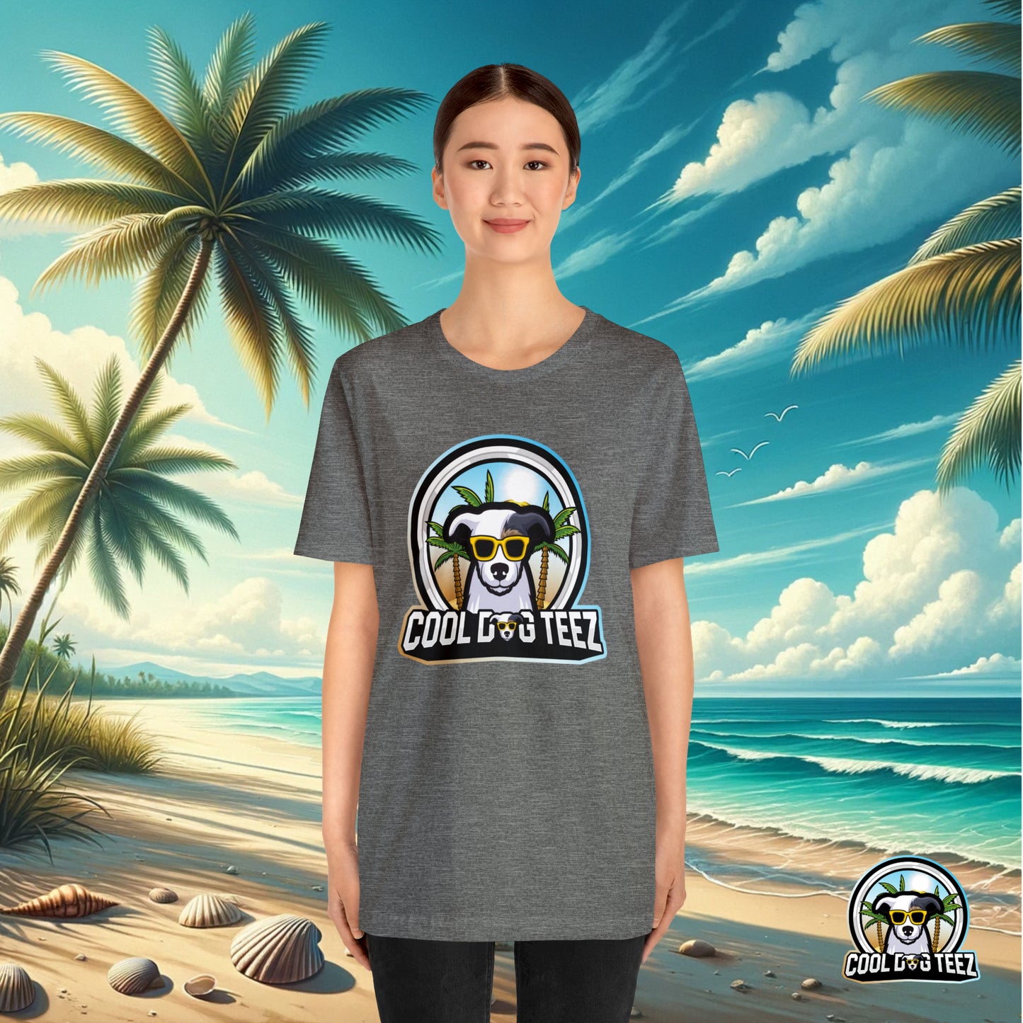 Cool Dog Teez: Tropical Vibes Sunglasses Dog T-Shirt - Cool Dog Teez LLC
