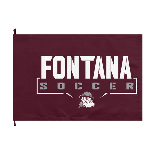 Fontana Steelers Soccer Double-Sided Flag - Cool Dog Teez LLC