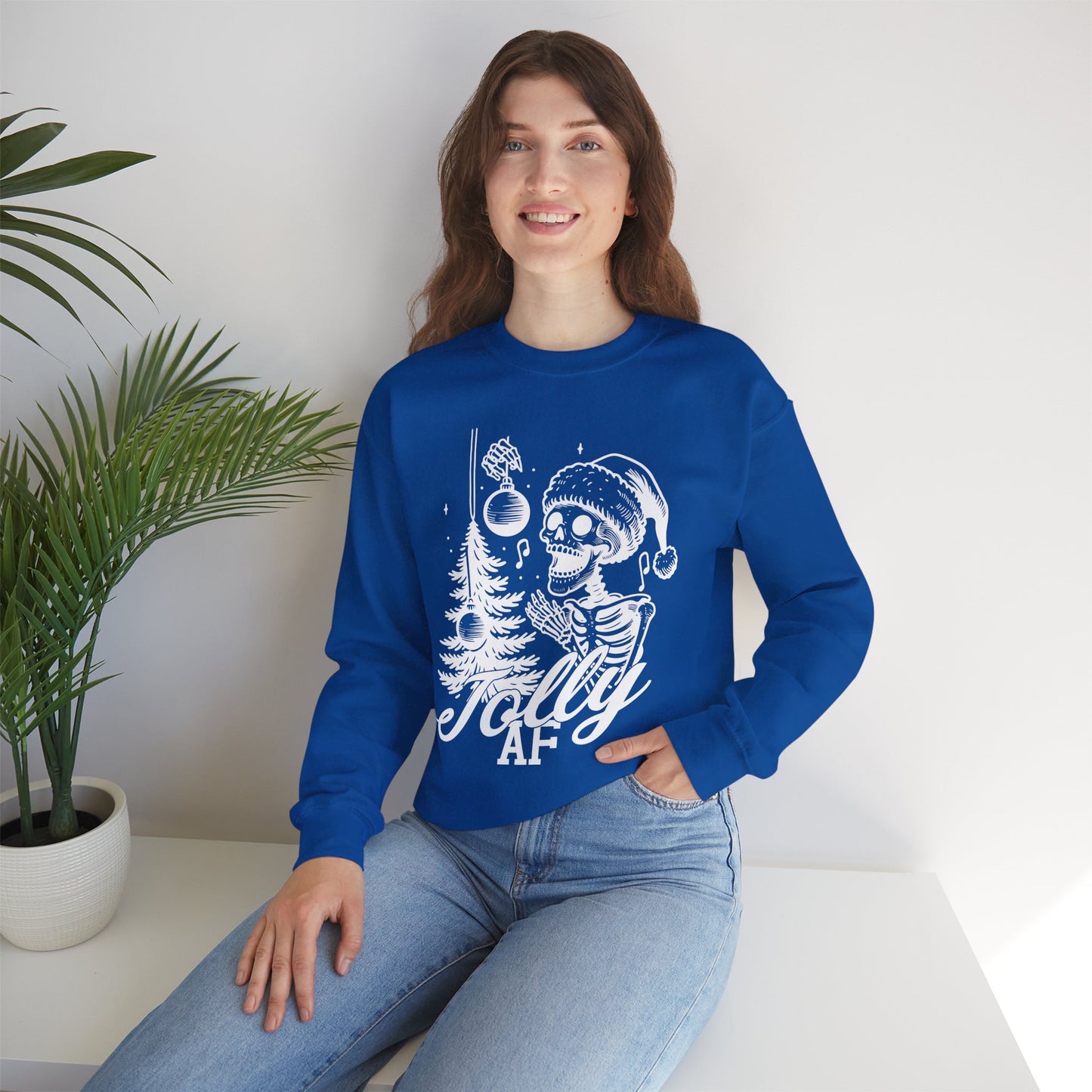 Jolly AF Crewneck Sweatshirt (White)