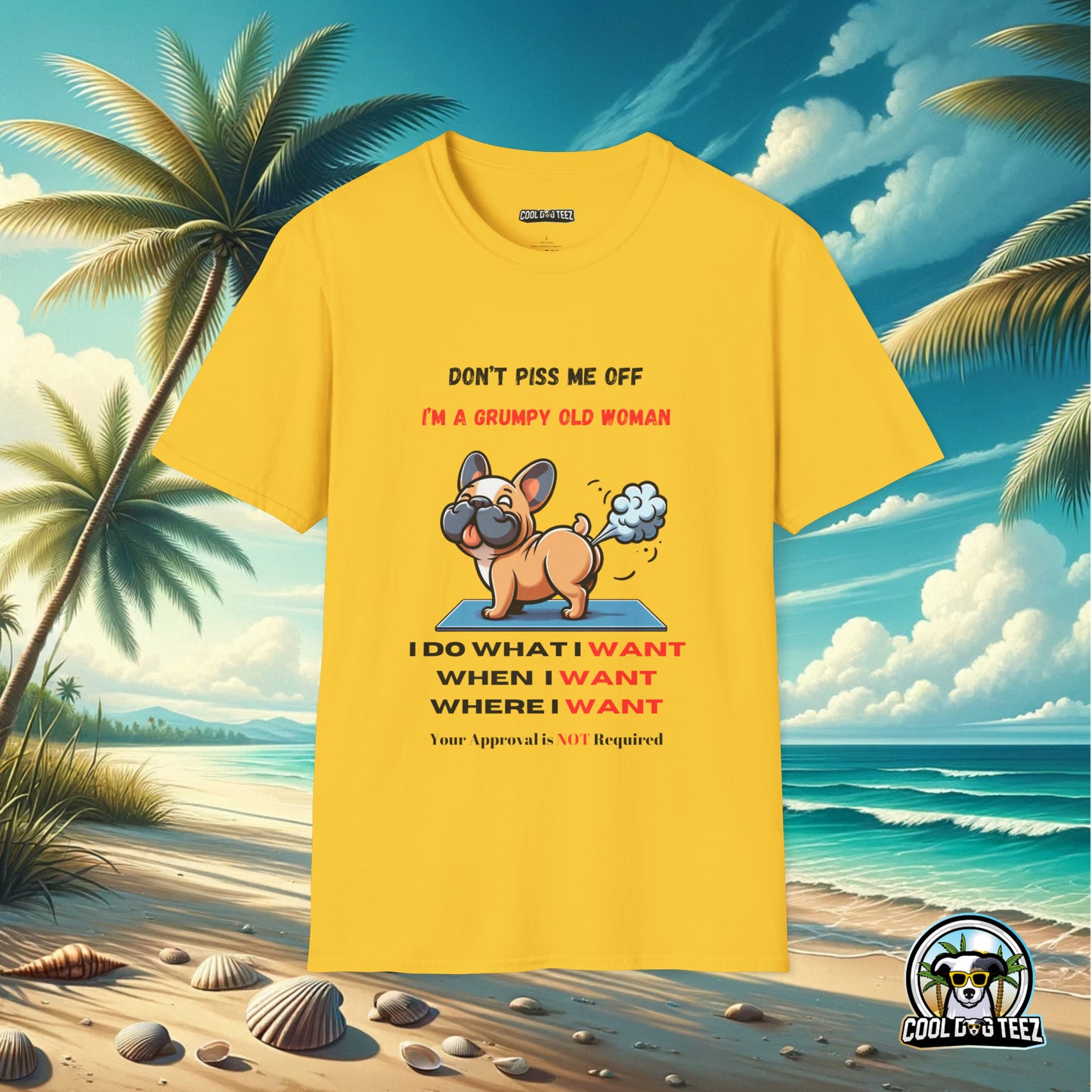 Grumpy Queen Rules T-Shirt - Cool Dog Teez LLC