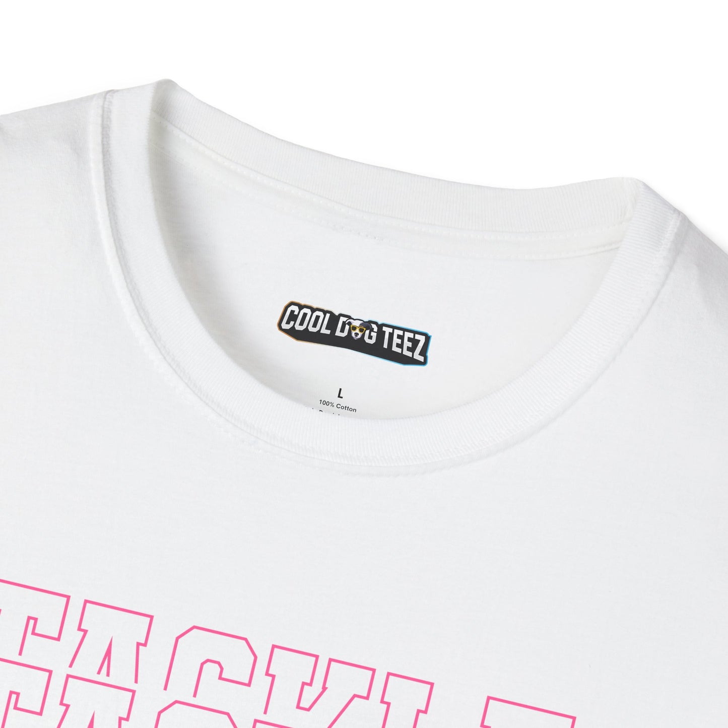 Fohi Tackle Cancer T-Shirt - Pink - Cool Dog Teez LLC
