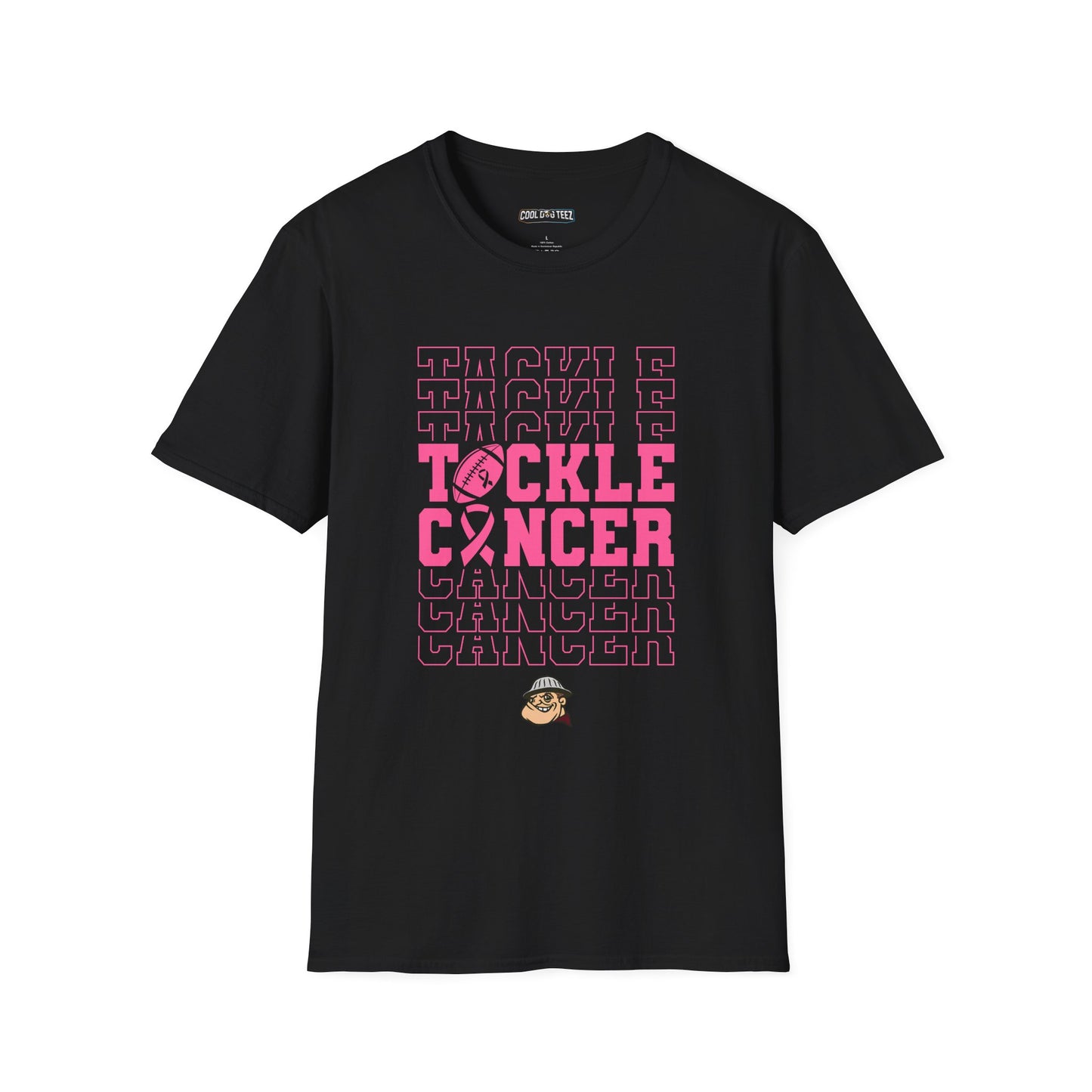 Fohi Tackle Cancer T-Shirt - Pink - Cool Dog Teez LLC