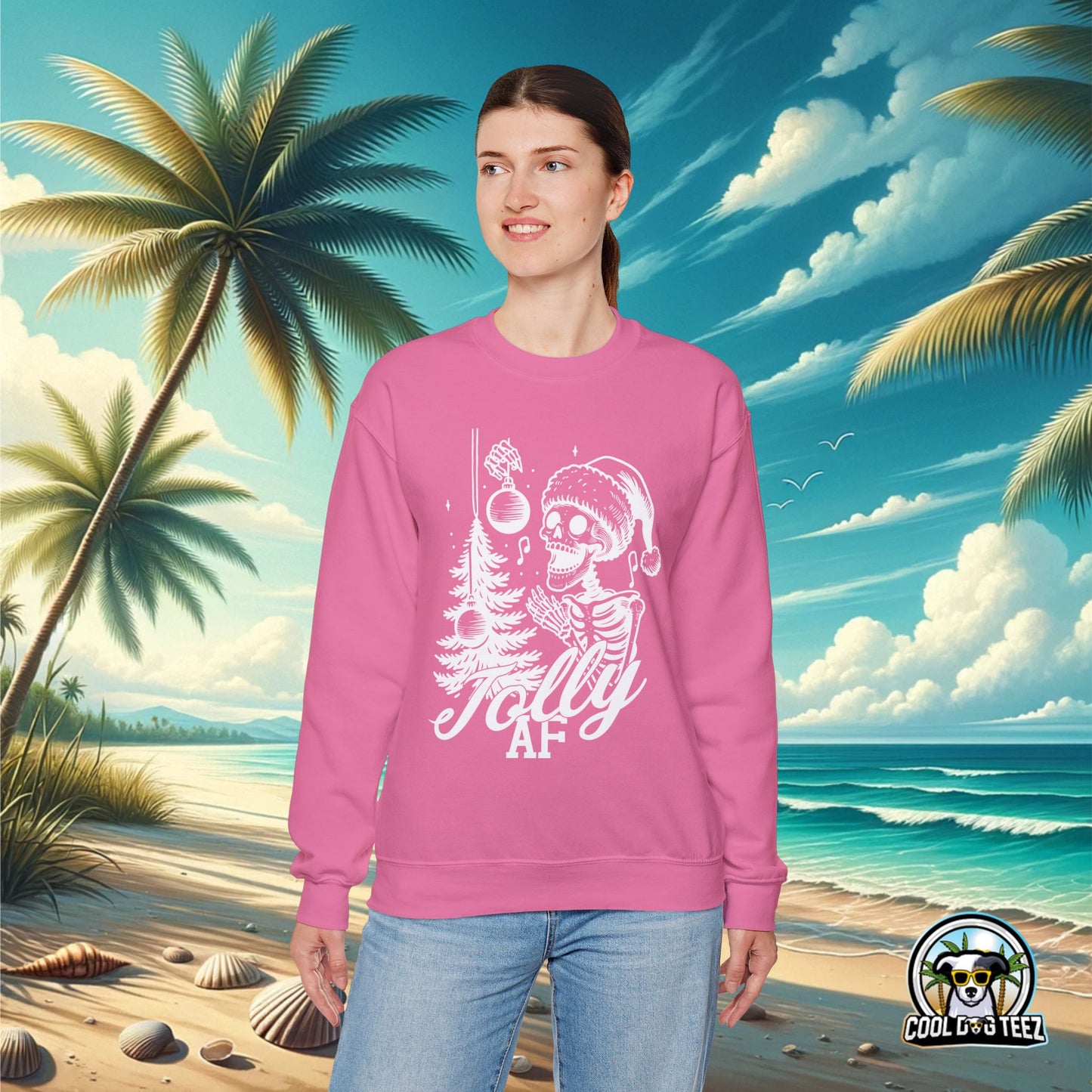 Jolly AF Crewneck Sweatshirt (White)