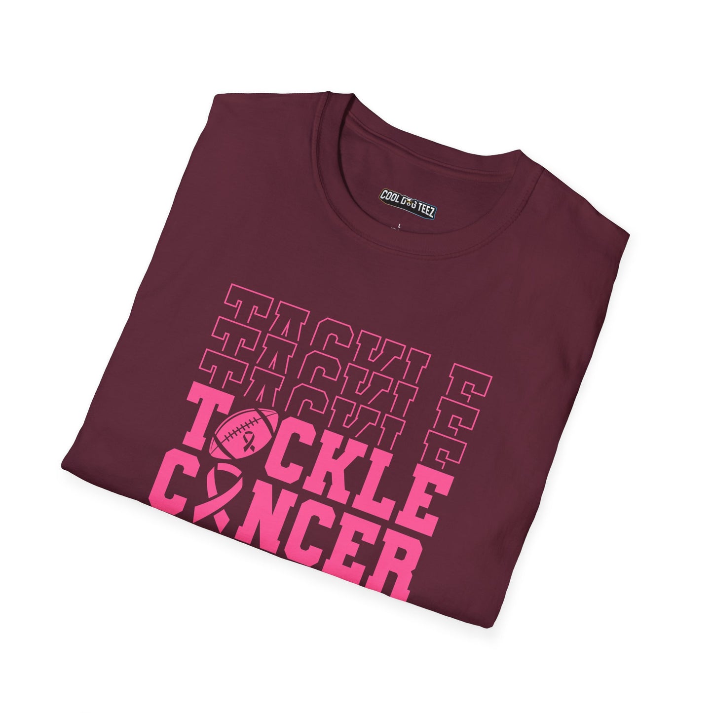 Fohi Tackle Cancer T-Shirt - Pink - Cool Dog Teez LLC