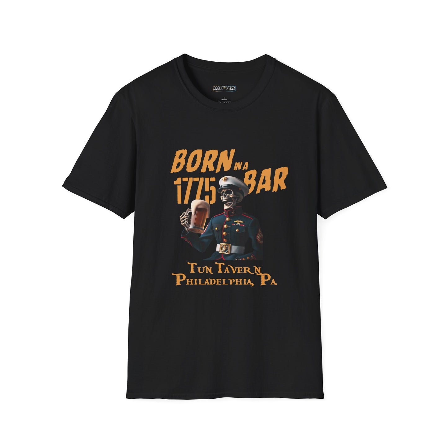 Born in a Bar T-Shirt - USMC Tribute