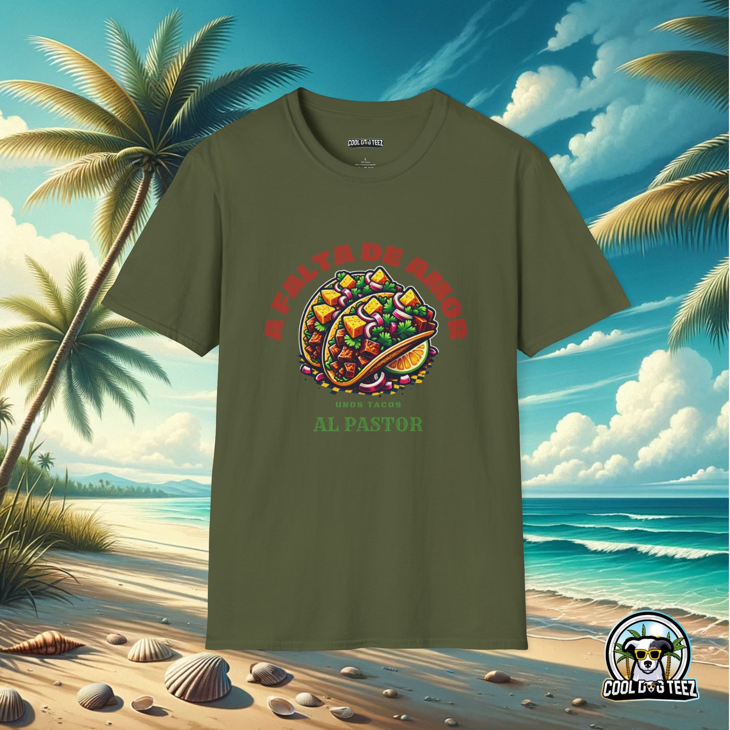 A Falta de Amor, Unos Tacos Al Pastor Unisex T-Shirt - Cool Dog Teez LLC