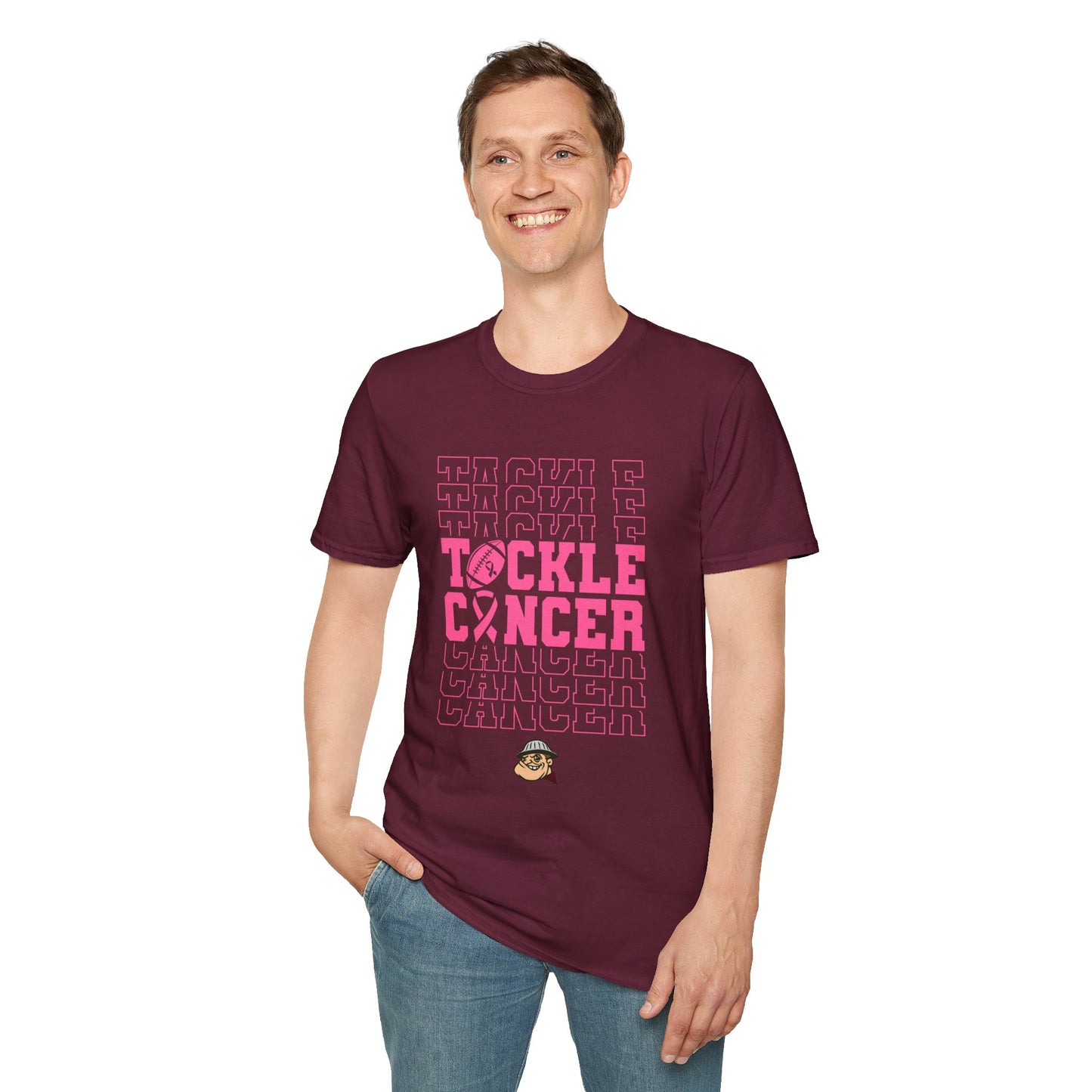 Fohi Tackle Cancer T-Shirt - Pink - Cool Dog Teez LLC