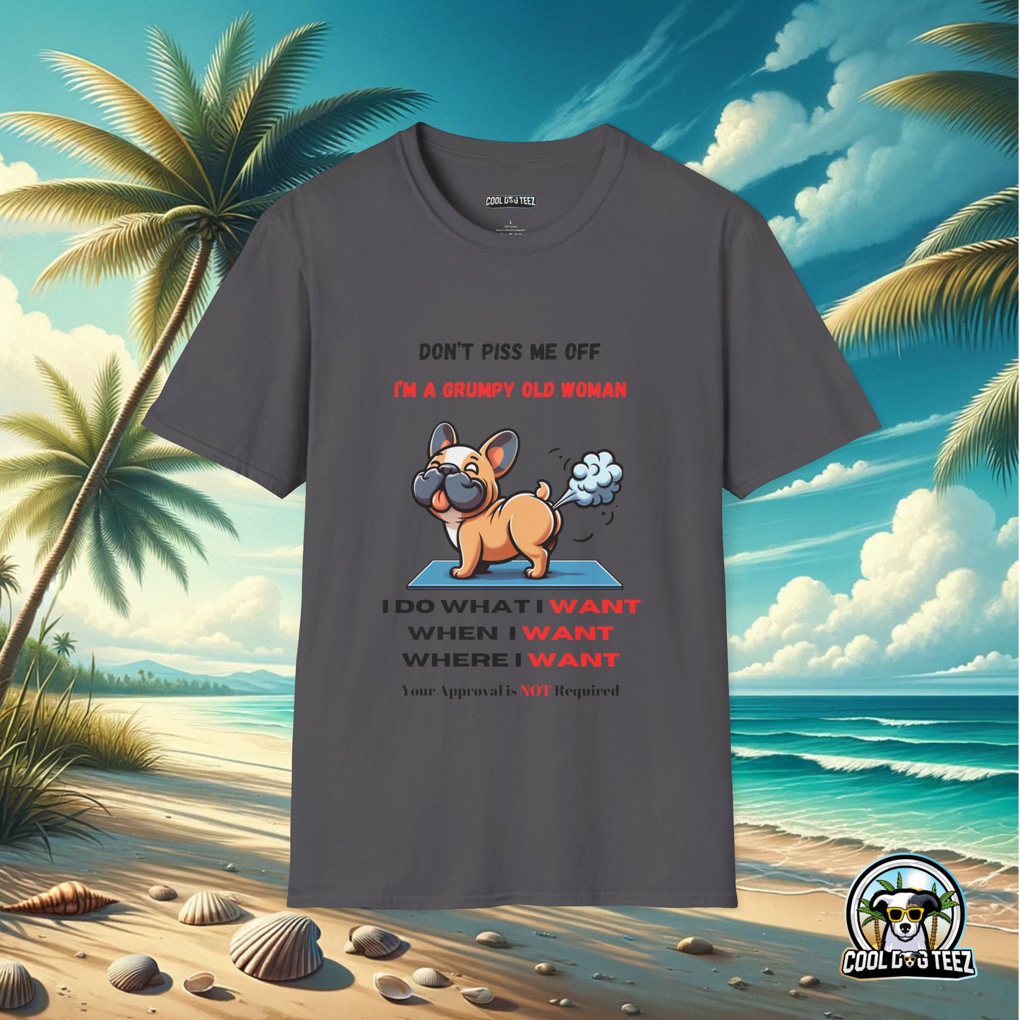 Grumpy Queen Rules T-Shirt - Cool Dog Teez LLC