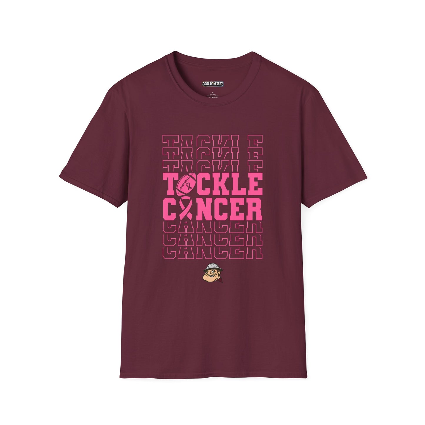 Fohi Tackle Cancer T-Shirt - Pink - Cool Dog Teez LLC