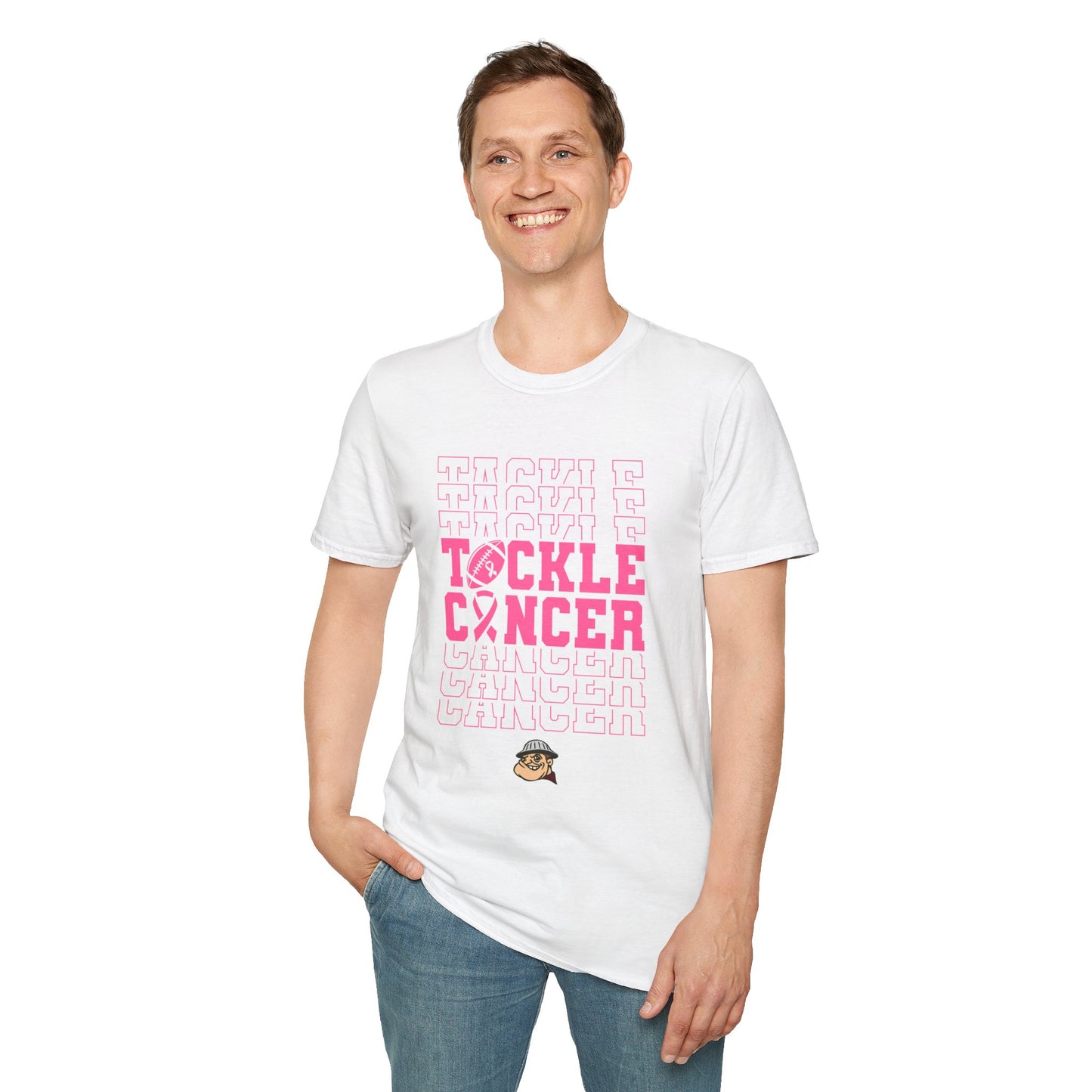 Fohi Tackle Cancer T-Shirt - Pink - Cool Dog Teez LLC