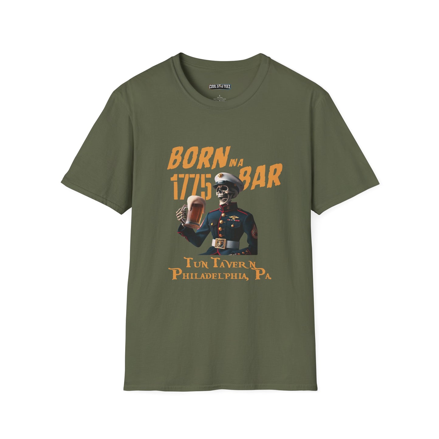 Born in a Bar T-Shirt - USMC Tribute