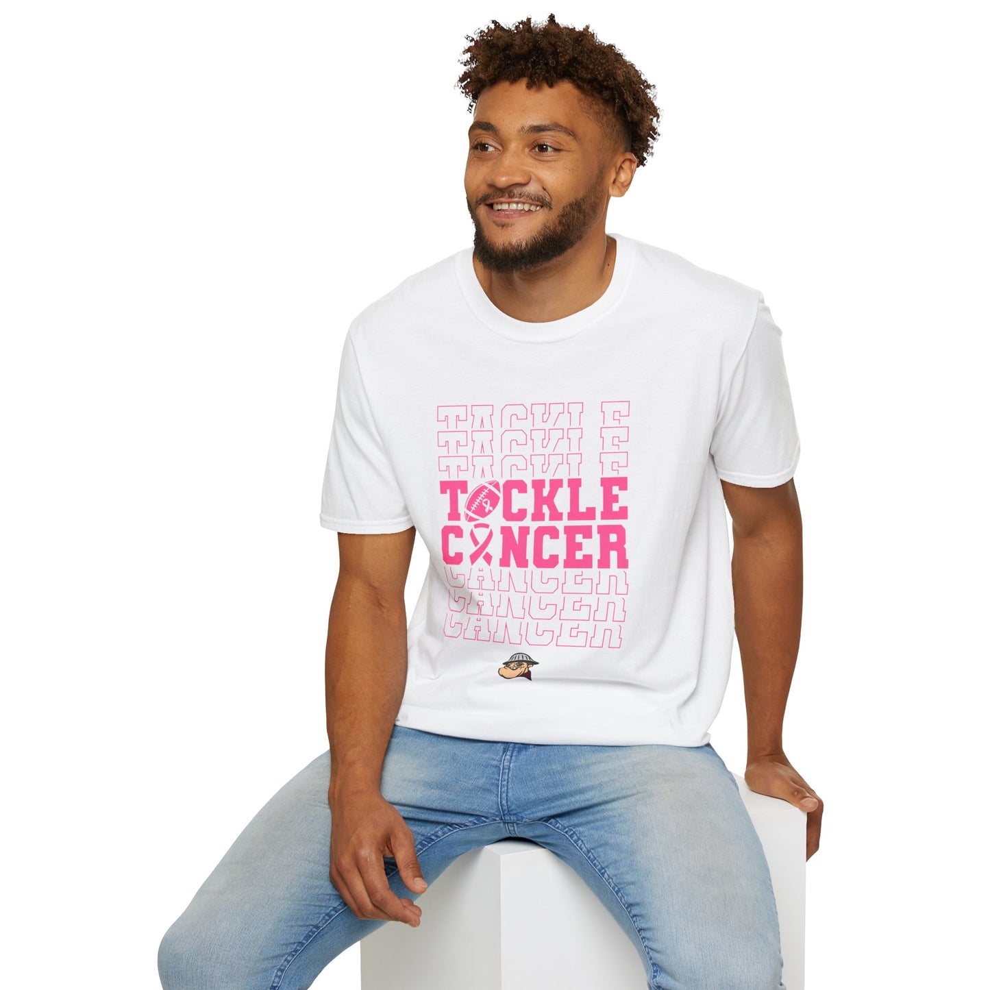 Fohi Tackle Cancer T-Shirt - Pink - Cool Dog Teez LLC