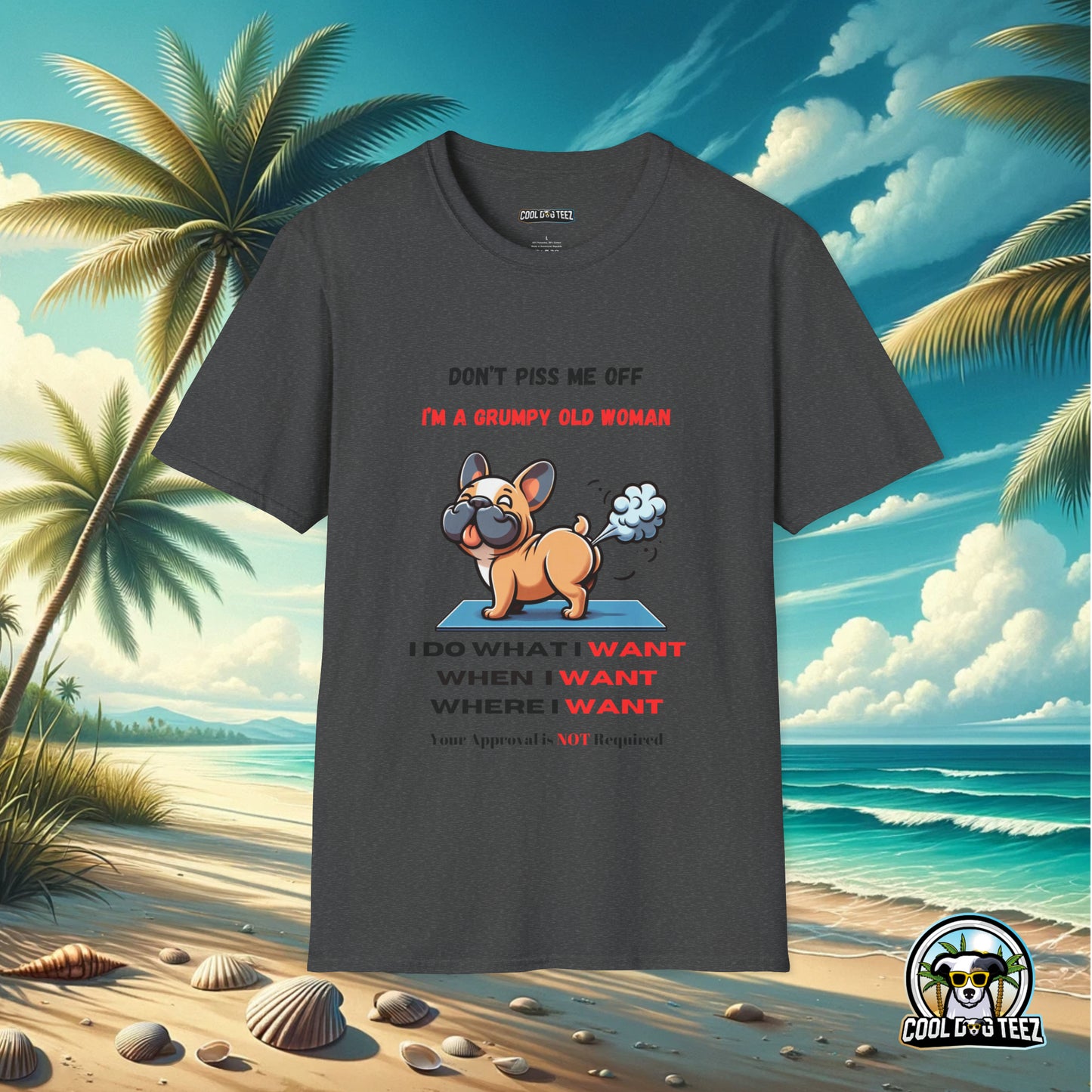 Grumpy Queen Rules T-Shirt - Cool Dog Teez LLC