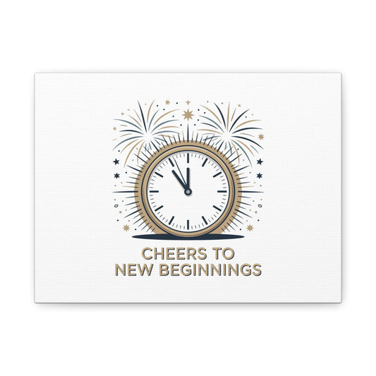 Cheers to New Beginnings Canvas | 2026 goals, new year motivation - Cool Dog Teez LLC