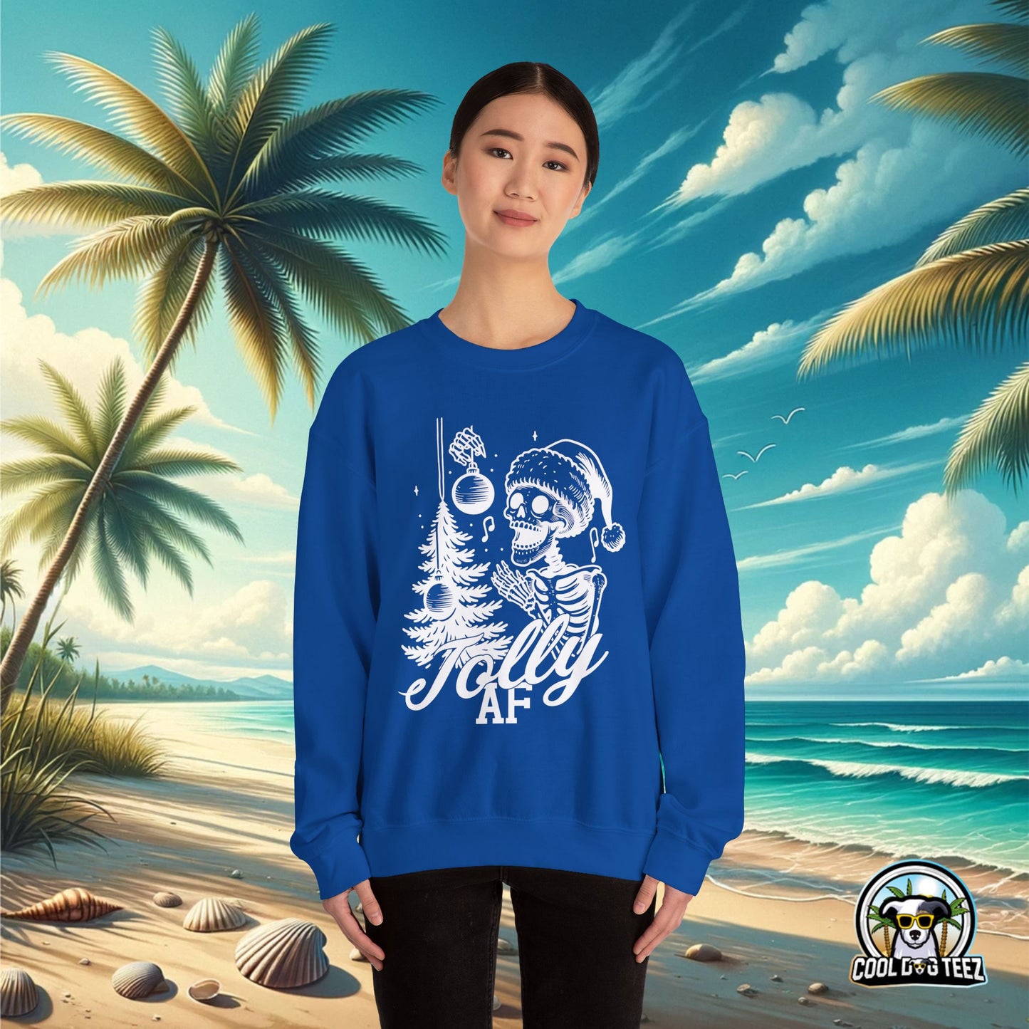 Jolly AF Crewneck Sweatshirt (White)