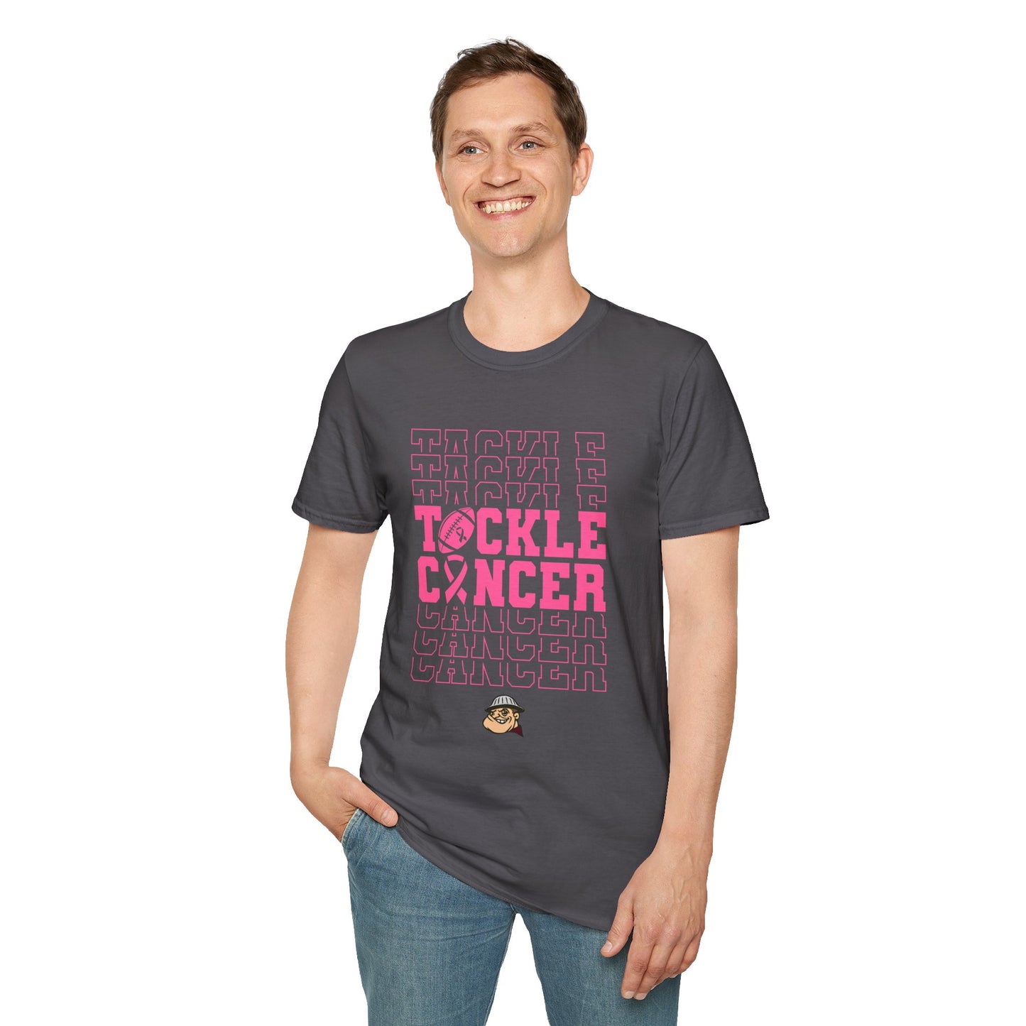Fohi Tackle Cancer T-Shirt - Pink - Cool Dog Teez LLC