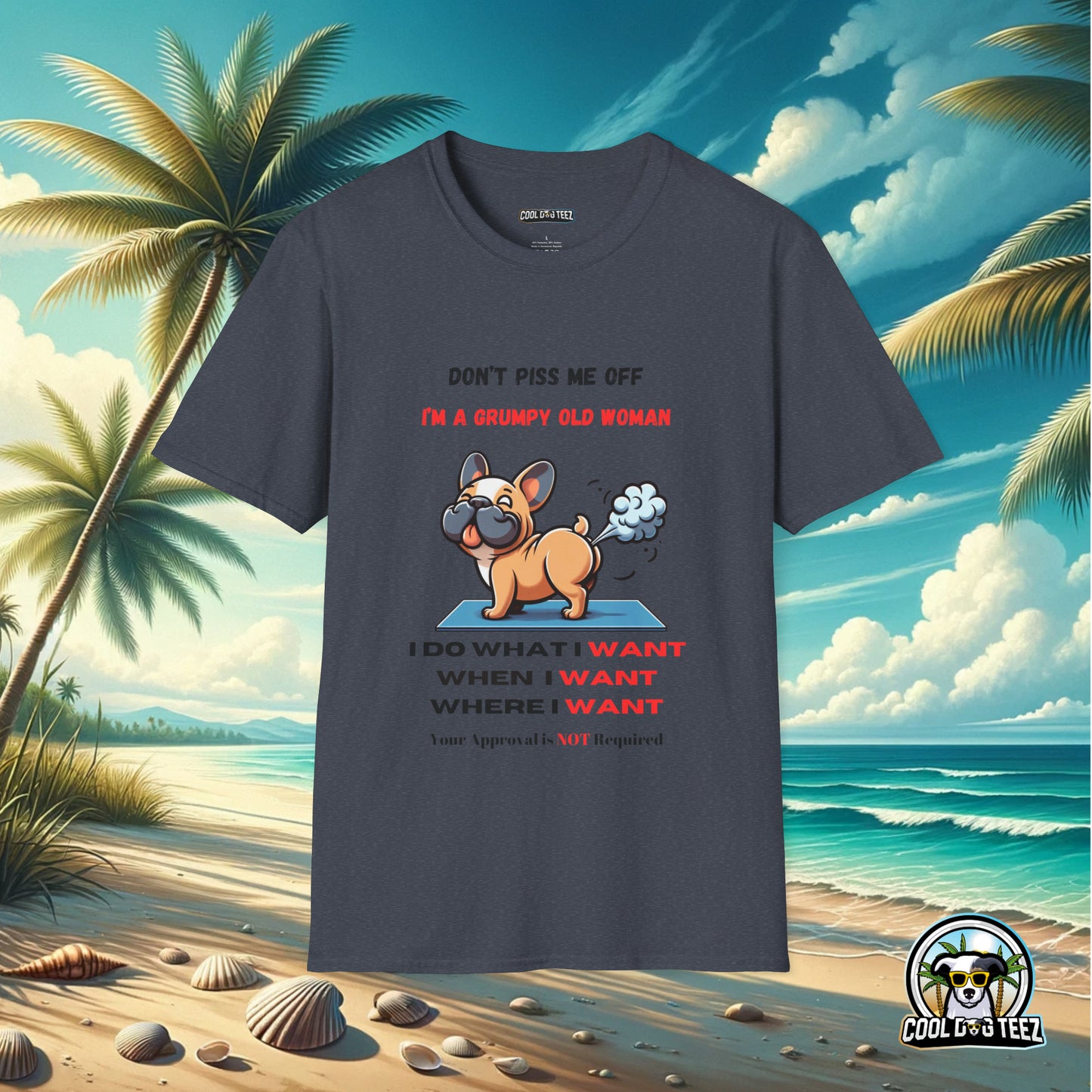 Grumpy Queen Rules T-Shirt - Cool Dog Teez LLC