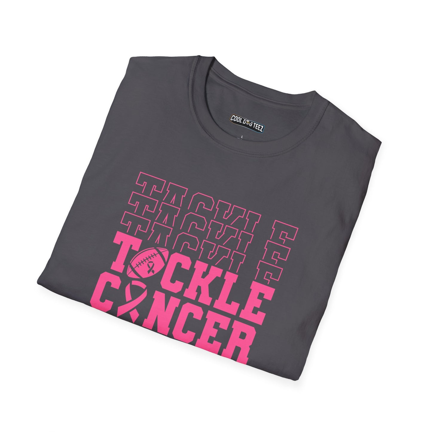 Fohi Tackle Cancer T-Shirt - Pink - Cool Dog Teez LLC