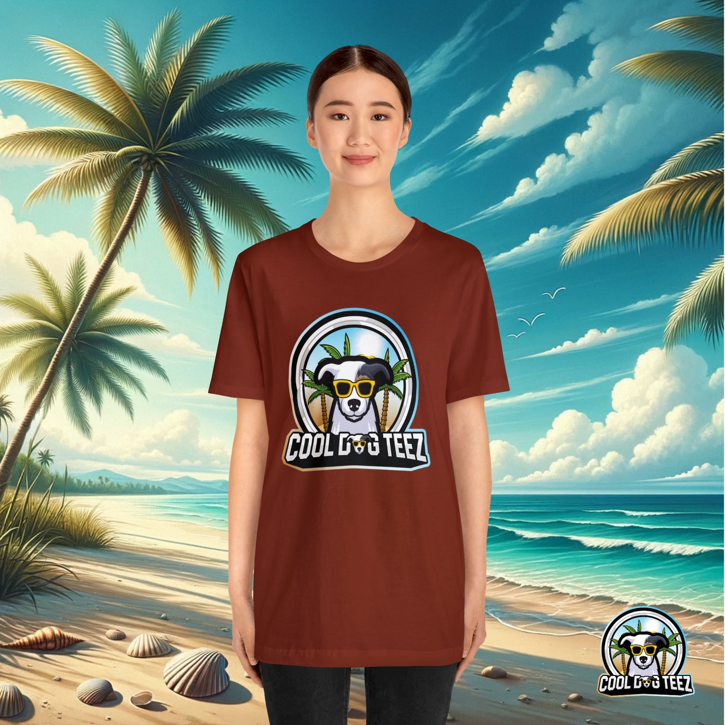 Cool Dog Teez: Tropical Vibes Sunglasses Dog T-Shirt - Cool Dog Teez LLC