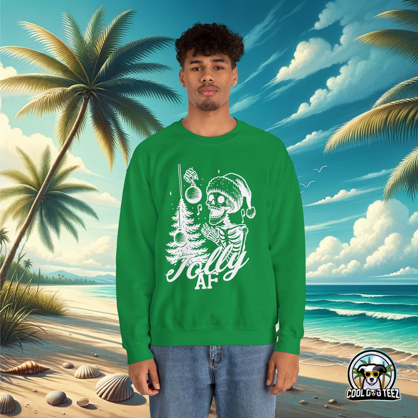 Jolly AF Crewneck Sweatshirt (White)