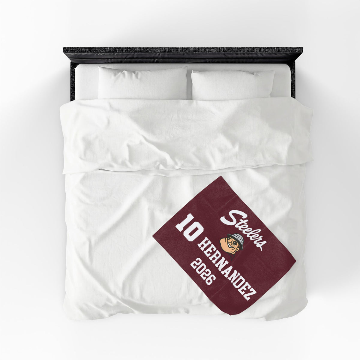 FOHI Steelers Personalized Player Velveteen Blanket – Custom Number, Last Name & Season Year