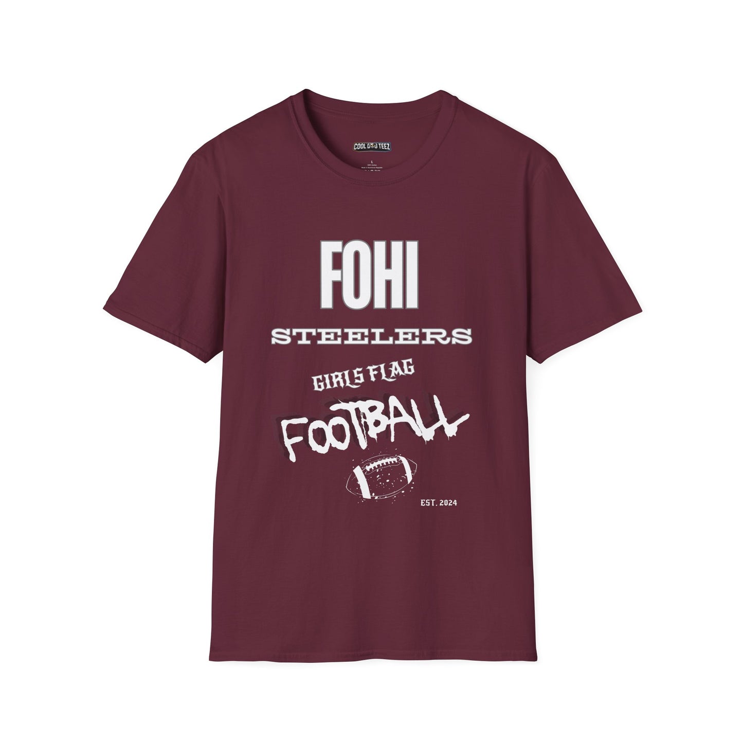 Fohi Girls Flag Football T-Shirt - Cool Dog Teez LLC