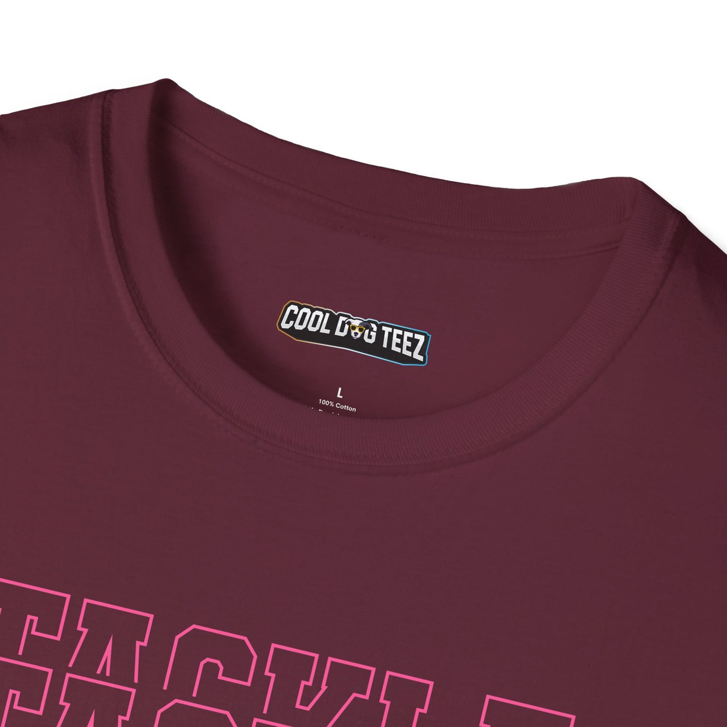 Fohi Tackle Cancer T-Shirt - Pink - Cool Dog Teez LLC