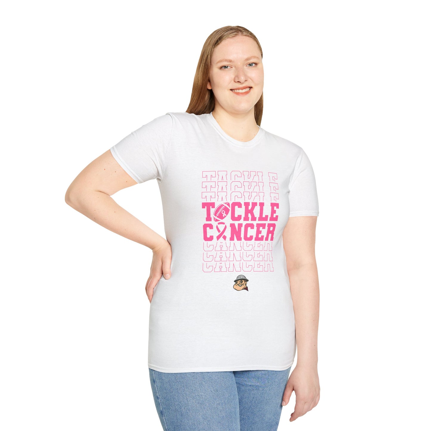 Fohi Tackle Cancer T-Shirt - Pink - Cool Dog Teez LLC