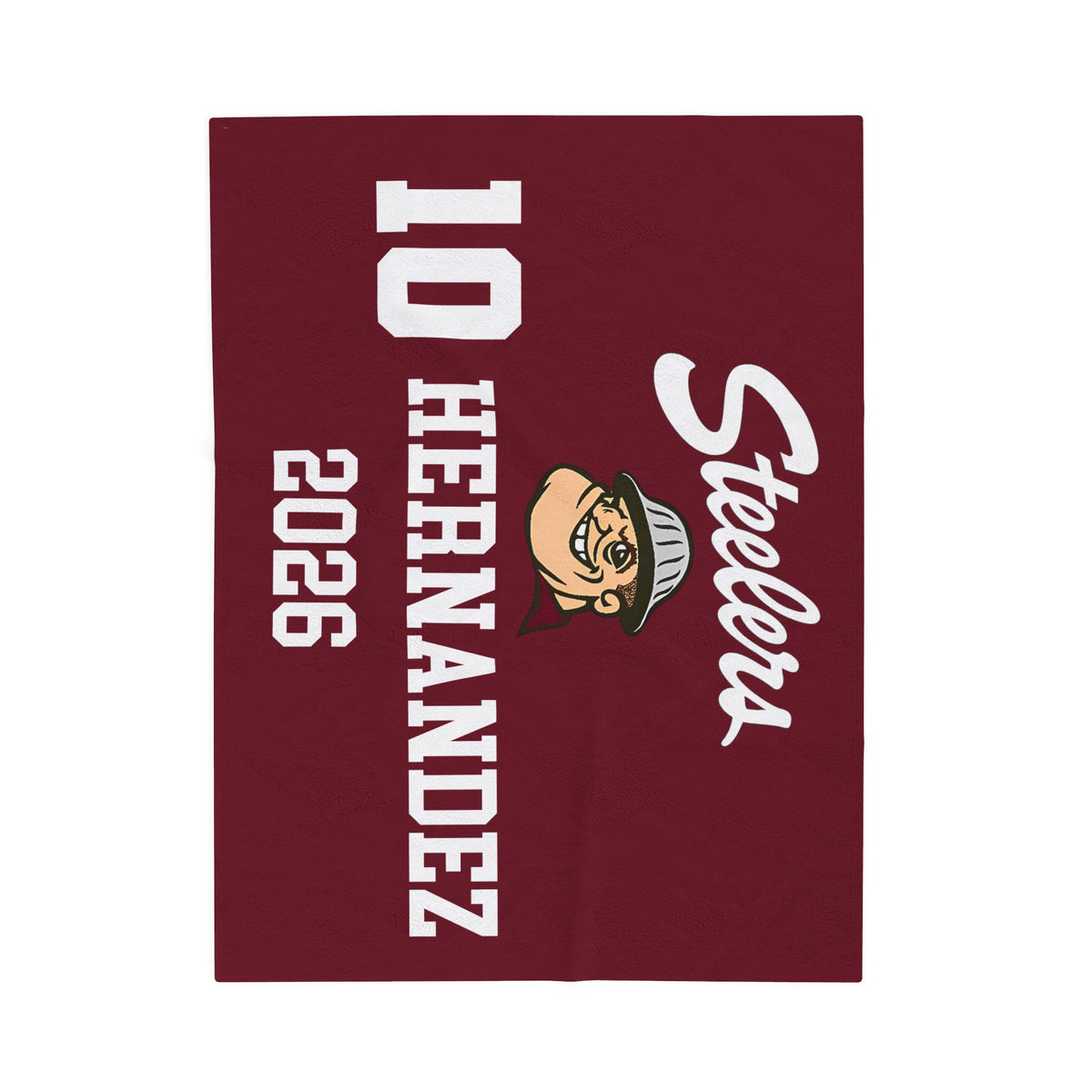 FOHI Steelers Personalized Player Velveteen Blanket – Custom Number, Last Name & Season Year