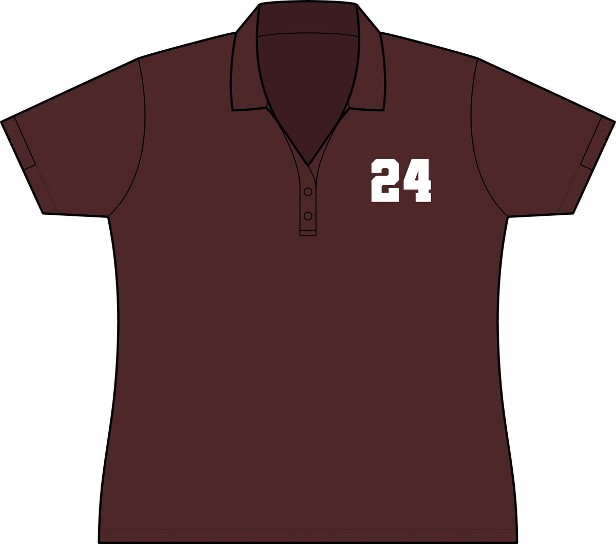 Women’s Maroon Club Polo Shirt — Personalized Name and Number
