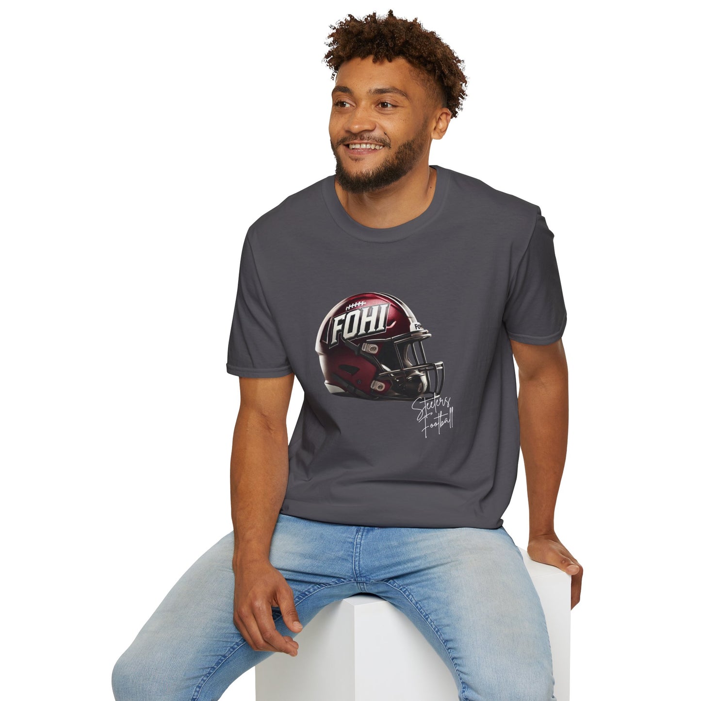 FoHi Steelers Football T-Shirt – Classic Helmet Design - Cool Dog Teez LLC